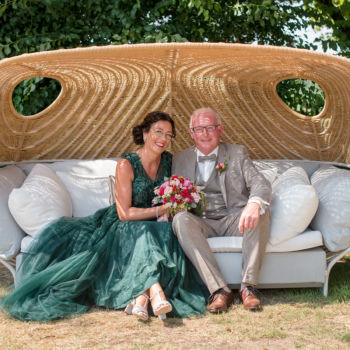 Silberhochzeit - Brautpaar im Garten