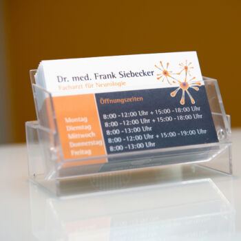 Dr. Siebecker - Neurologische Praxis - Visitenkarte Dr Siebecker - NeuDr. Siebecker - Neurologische Praxis - Visitenkarterologische Praxis - Visitenkarte
